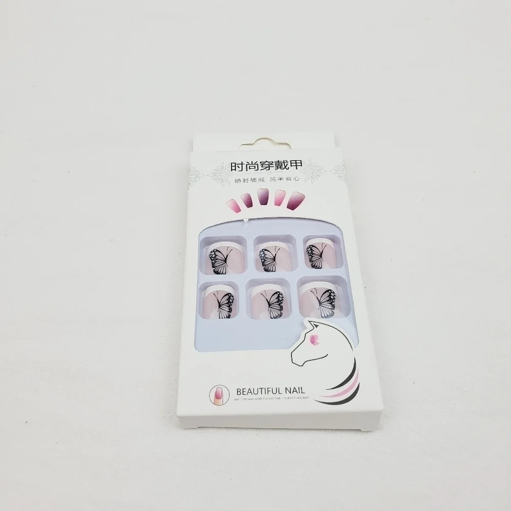 24 Pieces Fake Toe Press On Nails